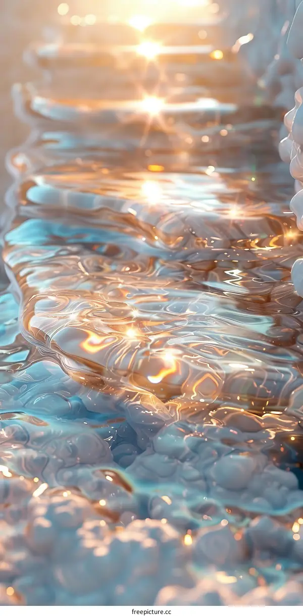 abstract painting of a stormy sea