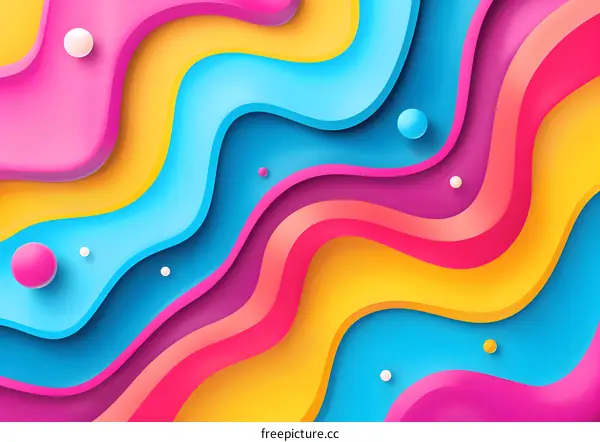 Abstract Colorful Wavy Background Illustration