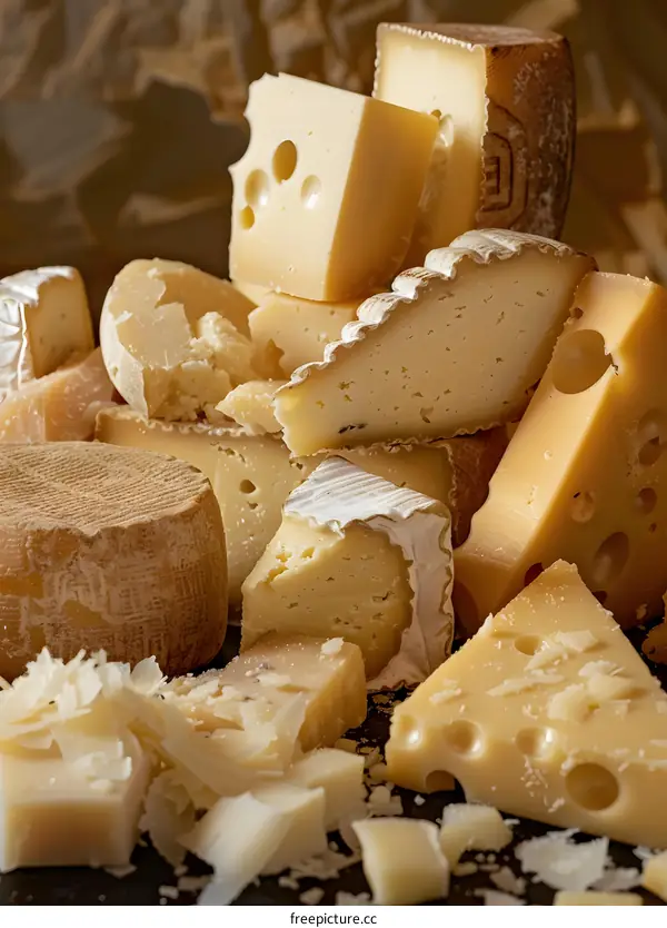 Assortment of Different Types of Cheese