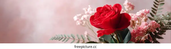 Beautiful Red Rose Bouquet Close-up