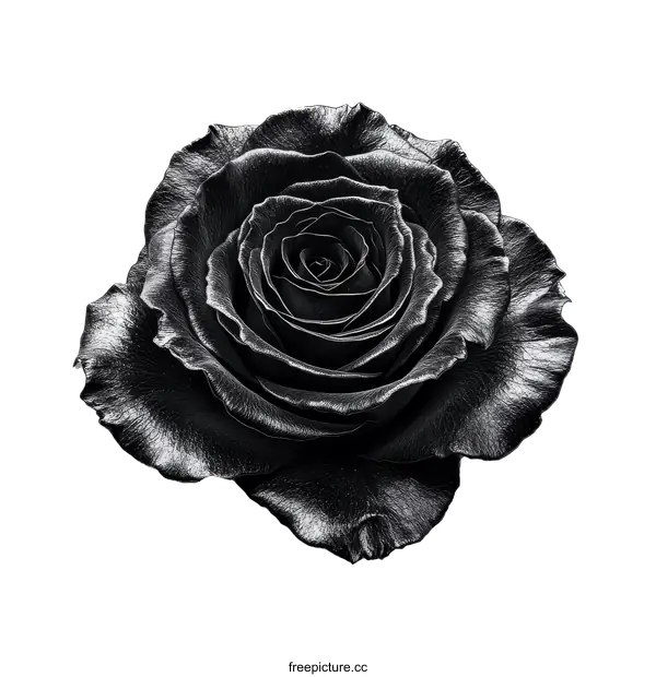 [Transparent Background PNG]Close Up of a Striking Black Rose