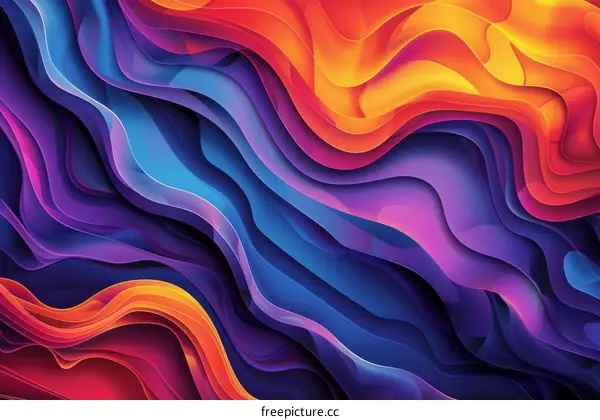 Abstract Colorful Waves Background Design
