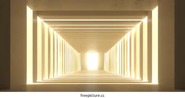 Abstract Tunnel with Light