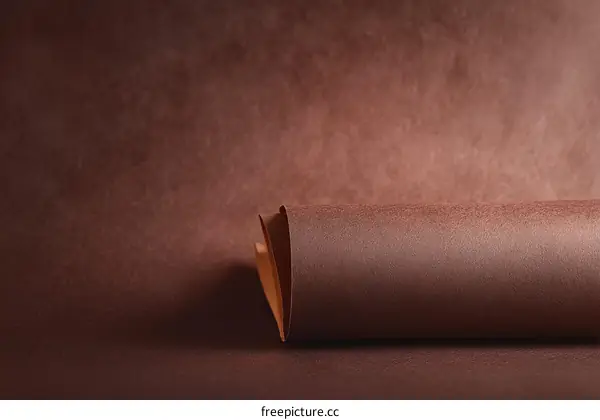 Rolled Brown Paper Texture Background