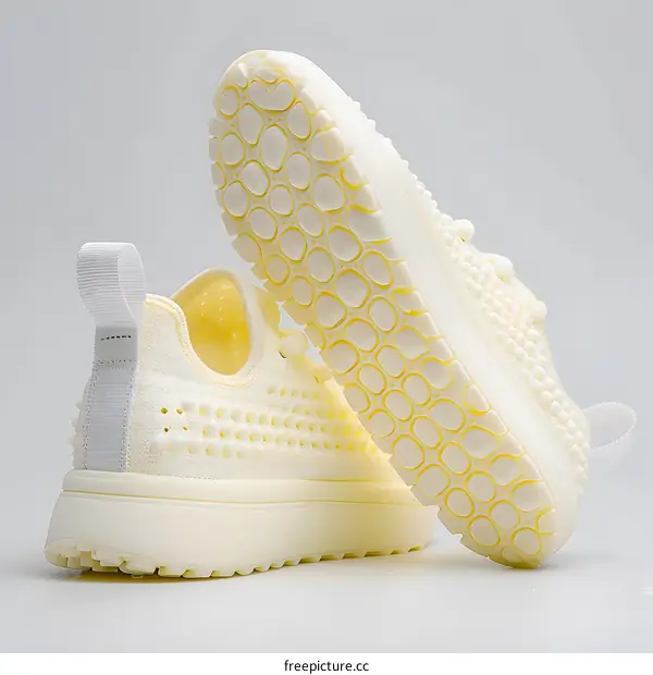 3D printed shoe with unique bubble-like sole