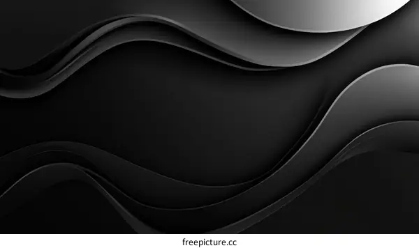 Abstract Black Wave Background Design