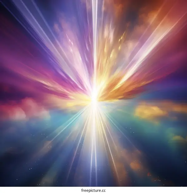 Ethereal Radiance Descending from the Heavens