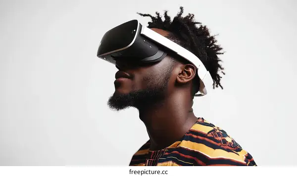 African Man Experiencing Virtual Reality