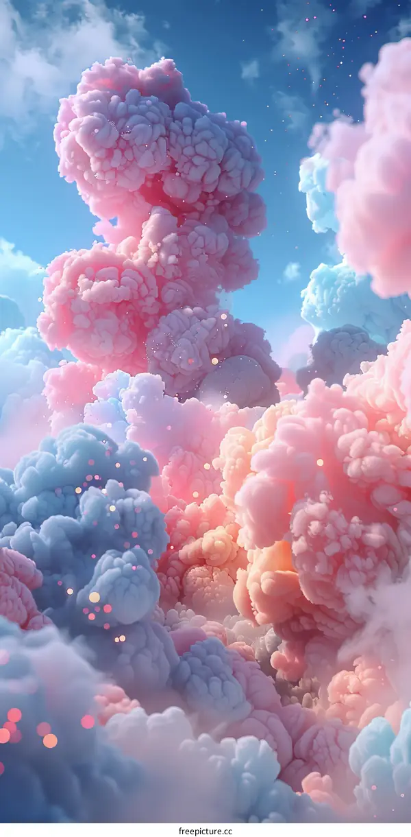 Pastel Dreamy Cloudscape Artwork