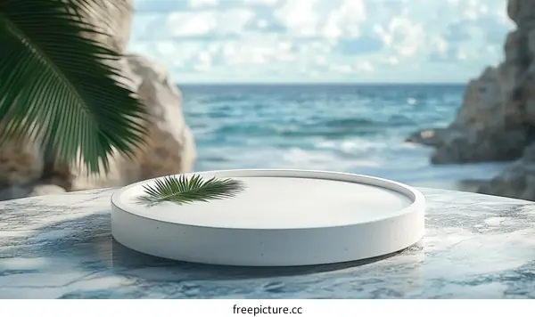 Coastal Minimalist Display Podium