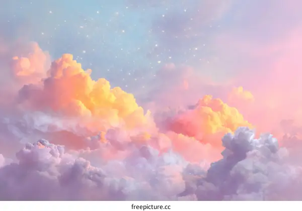 Pastel Cloudscape Dreamy Sky