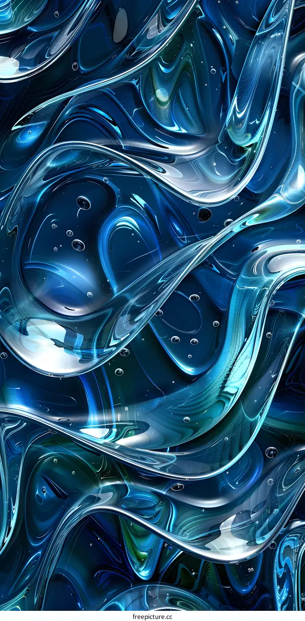 Blue Abstract 3D Render