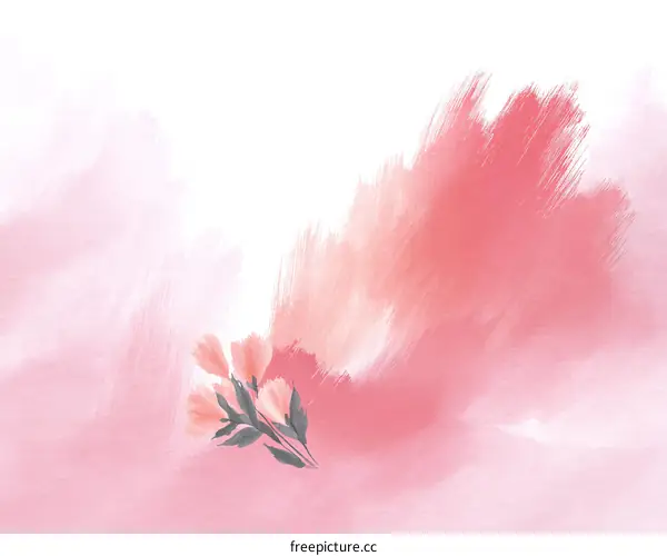 Abstract Floral Watercolor Painting Background