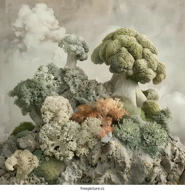 Broccoli Forest Landscape Illustration