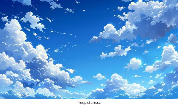 Blue Sky and White Clouds
