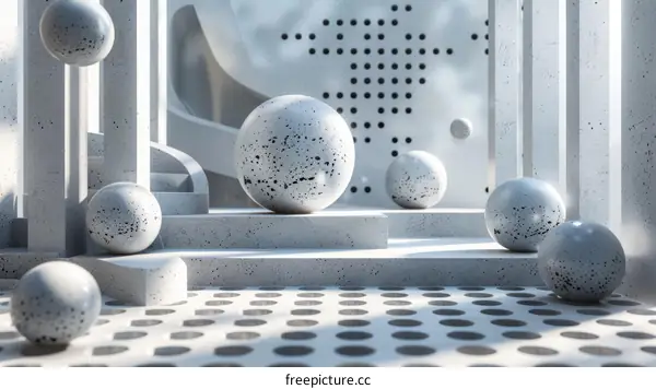 Abstract Concrete Sphere Composition