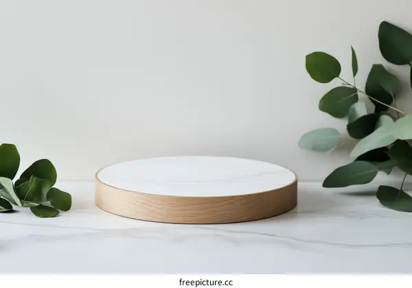 Modern Wooden Marble Display Platform