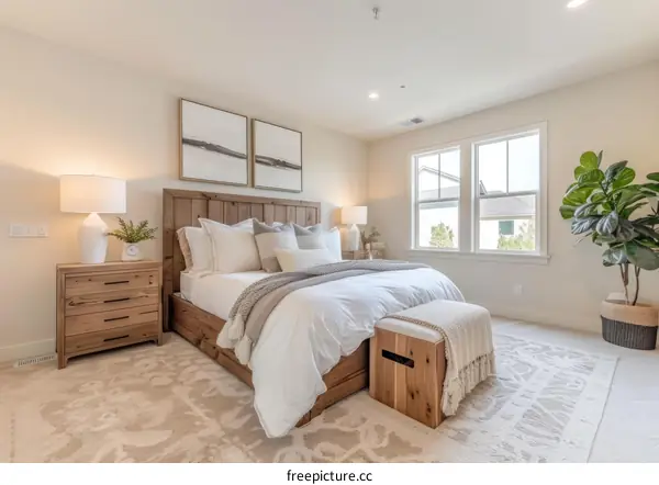 Spacious Master Bedroom with King Bed and Sitting Area