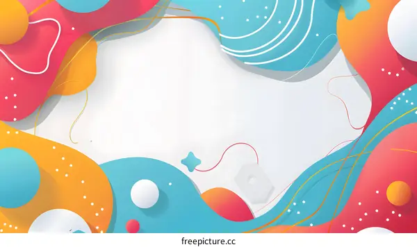 Abstract Colorful Liquid Shapes Background