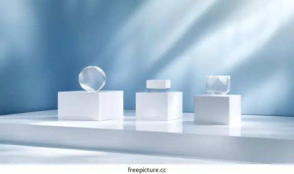 Modern Cosmetic Product Showcase Display