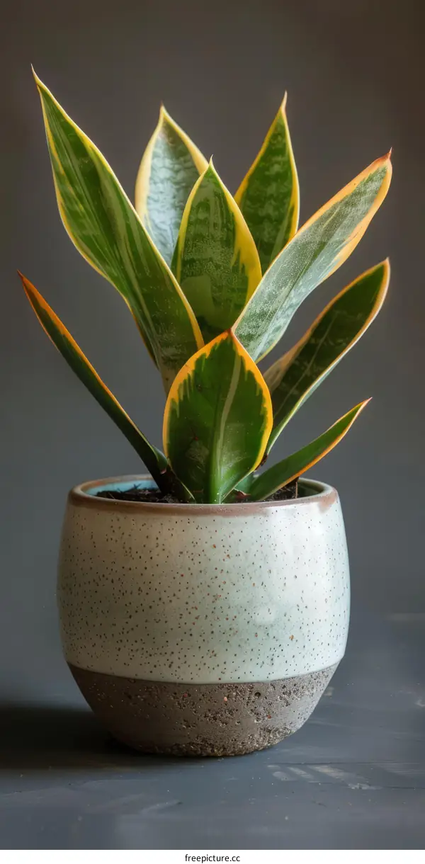 Snake Plant in Ceramic Pot Boost Energy Creativity
