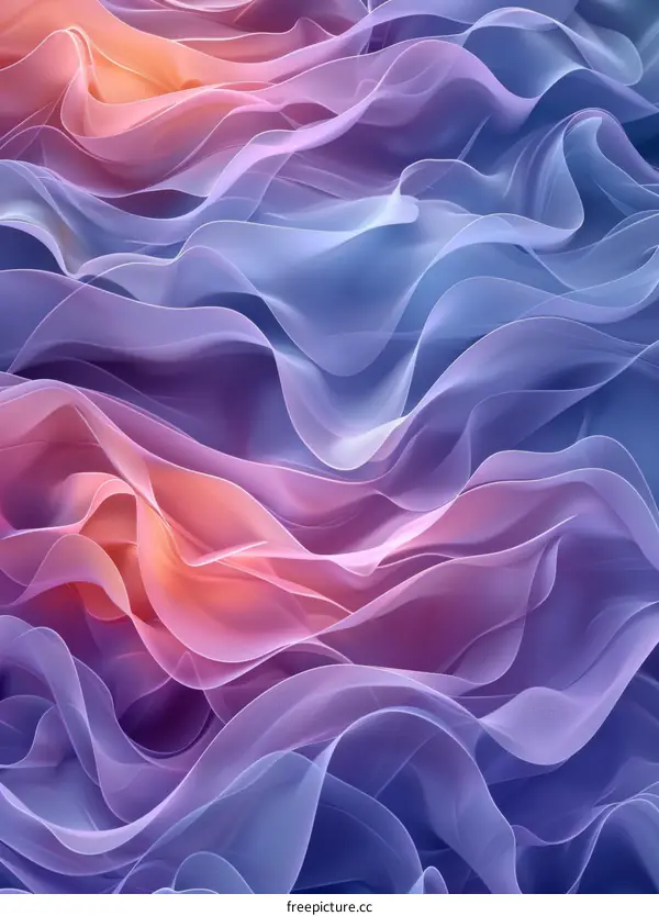 Colorful flowing chiffon fabric