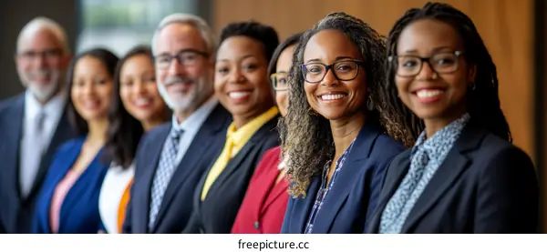 Diverse Business Team Smiling Confidently