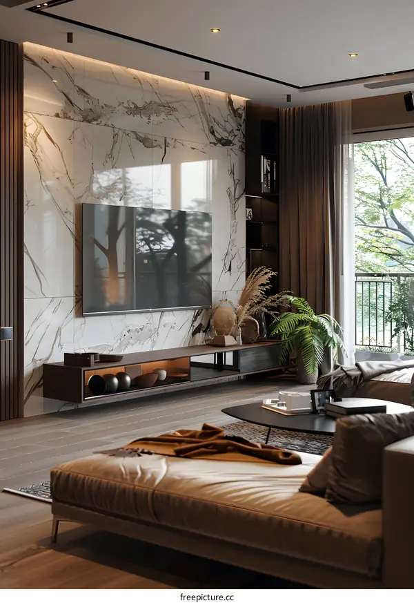 Modern minimalist living room