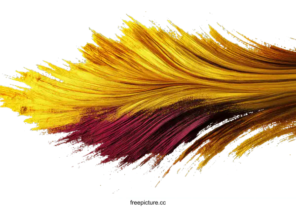 [Transparent Background PNG]Abstract Brushstrokes of Gold and Maroon