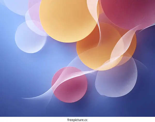 Abstract Colorful Circles and Lines Background Design