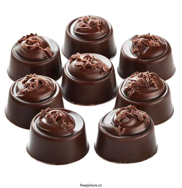 [Transparent Background PNG]Delicious Chocolate Truffles Displayed Close-up