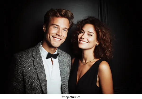 Couple Portrait in Elegant Formalwear