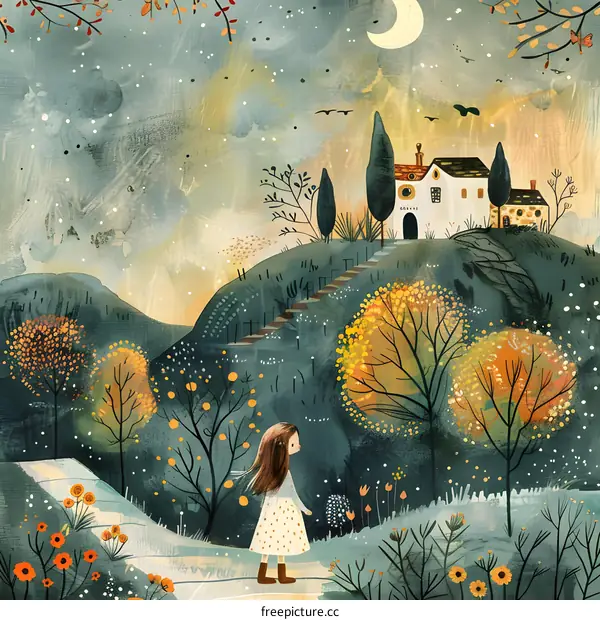 girl in the starry night