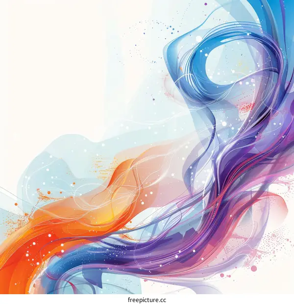 Abstract Colorful Background with Swirling Shapes