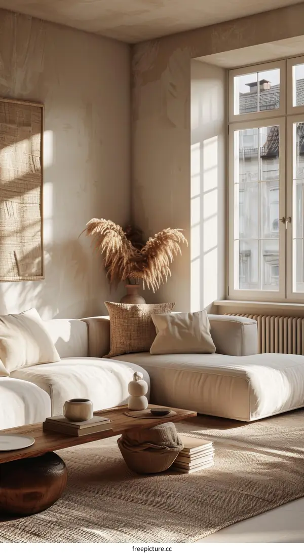 Bright and Minimalist Scandinavian Living Room