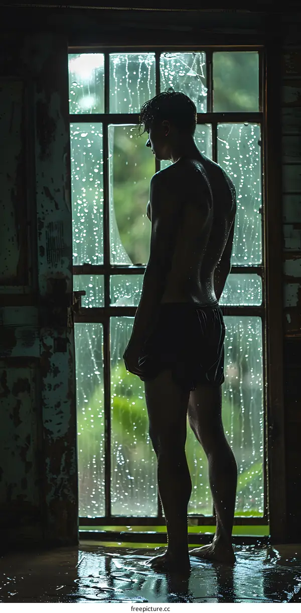 A man standing in front of a window