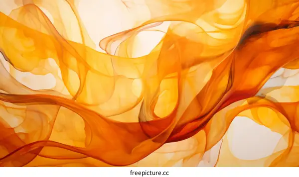 Vibrant Abstract Painting in Orange and Yellow Hues