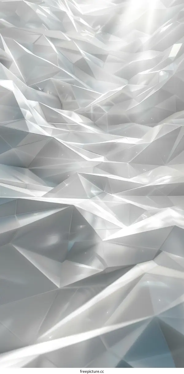 3D Rendering of a White Crystalline Structure
