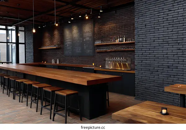 Modern Industrial Style Bar Interior Design