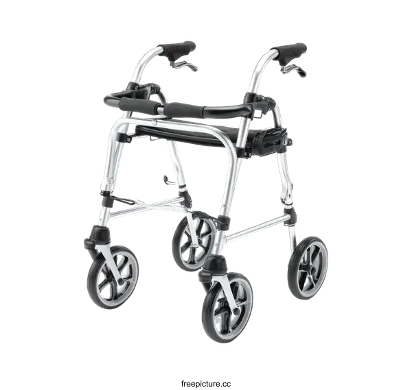 [Transparent Background PNG]Lightweight Folding Walker for Elderly Mobility Aid