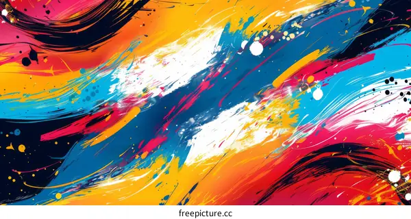 Abstract Colorful Brushstrokes Art