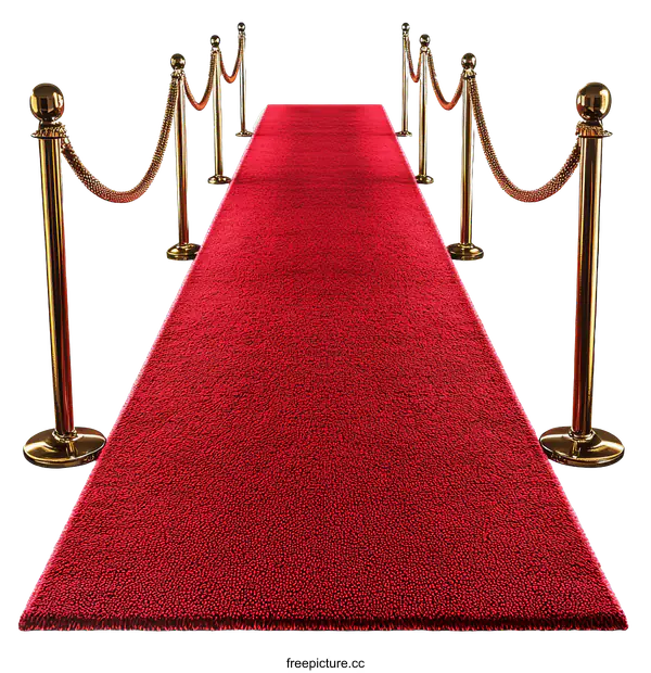 [Transparent Background PNG]Red Carpet Event Pathway Illustration