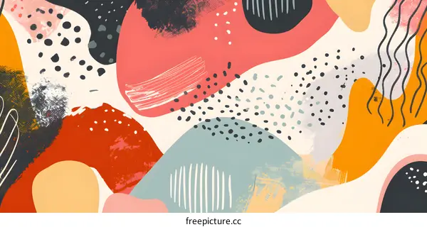 Abstract Background With Colorful Shapes