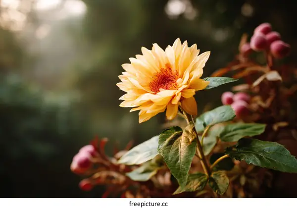 Closeup of a Vibrant Yellow Flower in Nature