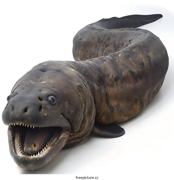 A fangtooth with a gulper eel in its mouth