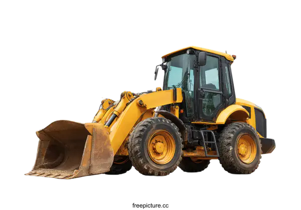 [Transparent Background PNG]Yellow Construction Bulldozer Isolated on White Background