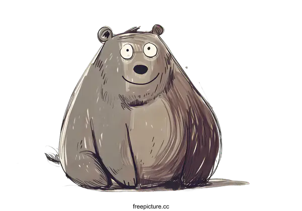[Transparent Background PNG]Smiling Bear Illustration