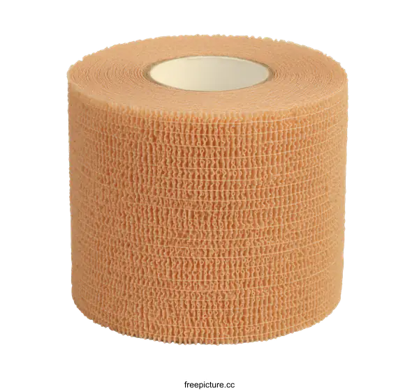 [Transparent Background PNG]Beige Elastic Support Roll Medical Tape