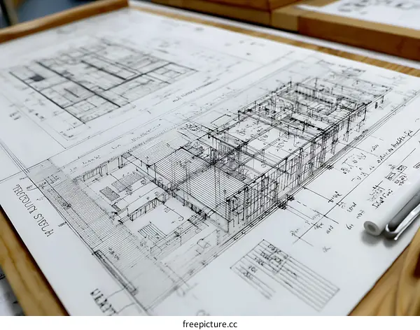 Architectural Building Design Sketches
