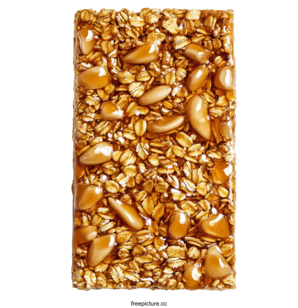 [Transparent Background PNG]Close up of a delicious granola bar